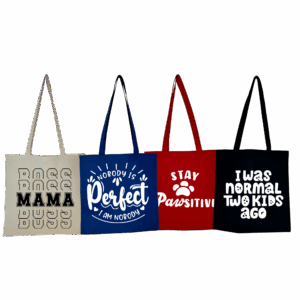 Economy Cotton Promotional Tote Bag With Self Handles