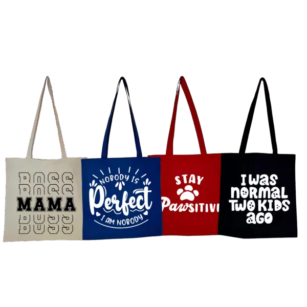 Economy Cotton Promotional Tote Bag With Self Handles