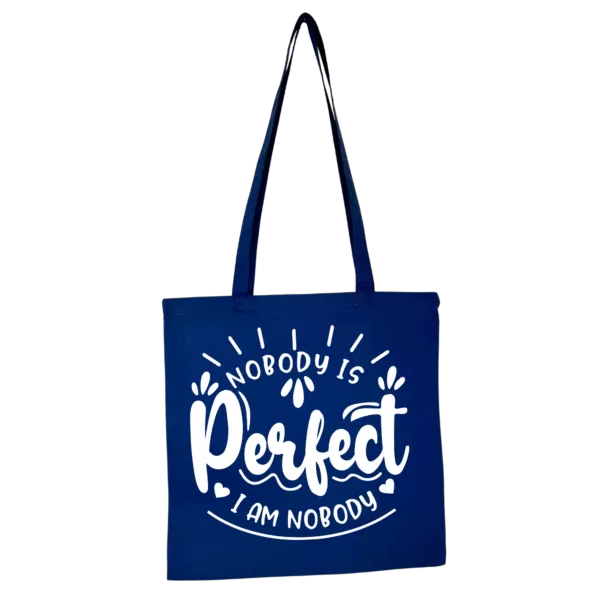 Economy Cotton Promotional Tote Bag With Self Handles - Image 3