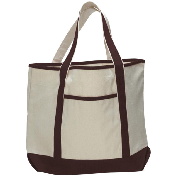 Heavy Canvas Large Front Pocket Tote Bag - Image 7