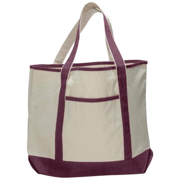 Heavy Canvas Large Front Pocket Tote Bag - Image 4