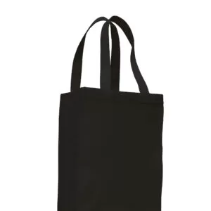 Sturdy, fully recycled cotton canvas shopping bag in fashionable colors.
